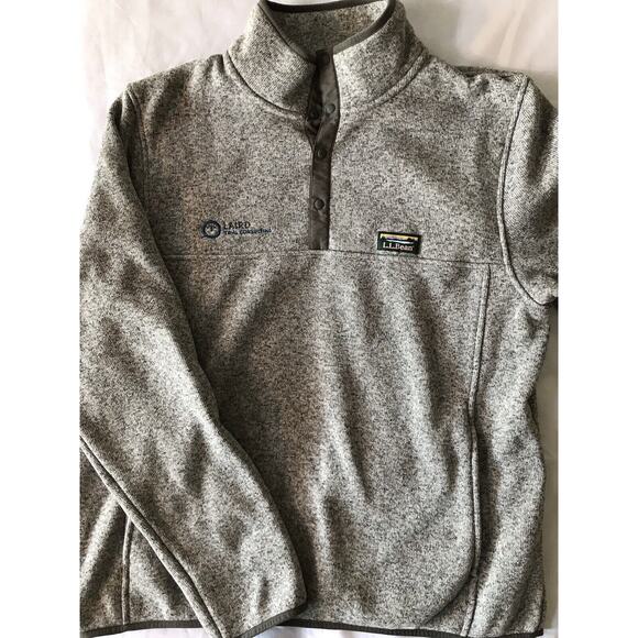 LL Bean Sweater Mens Large Gray Slightly Fitted Sweater Fleece Pullover Casual - Picture 1 of 5